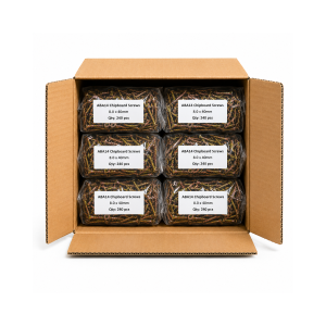 et box with chipboard screws